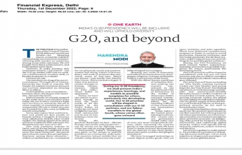 India’s G-20 Presidency will be inclusive and will uphold diversity.